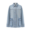 INTO THE EAST 25 Autumn/Winter Mid-Length Large Pocket Denim Jacket ITE-E1DGSS009BU20JK-LAN Blue